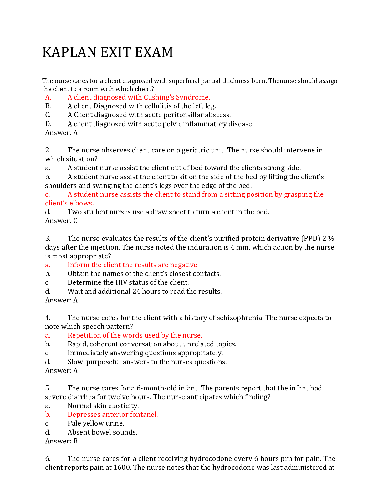 Preview image of KAPLAN EXIT EXAM document